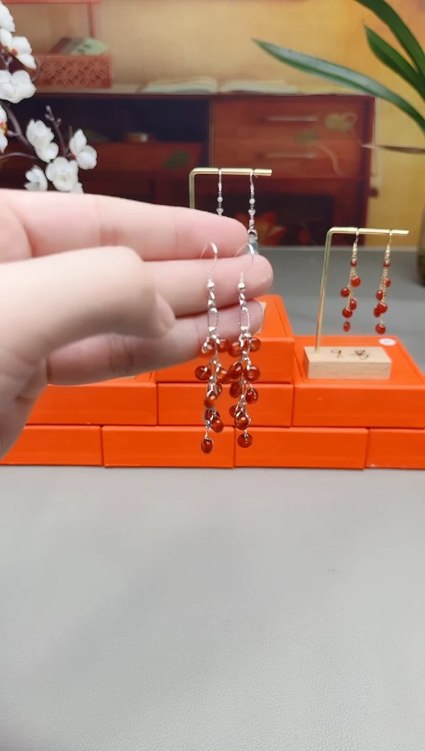 未镶嵌耳钉玛瑙/玉髓323