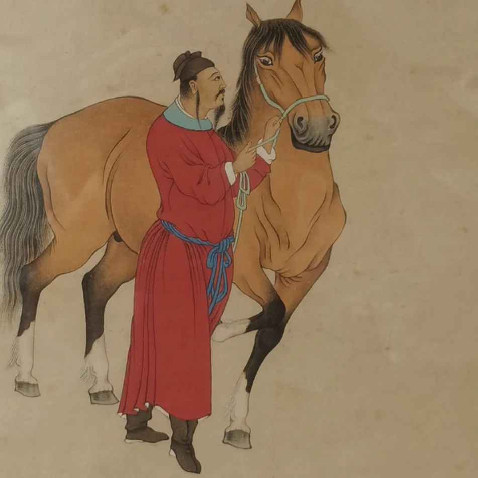 【辽拍】V250709-2-546《马》（0.5平尺) 纸本镜框  ws05