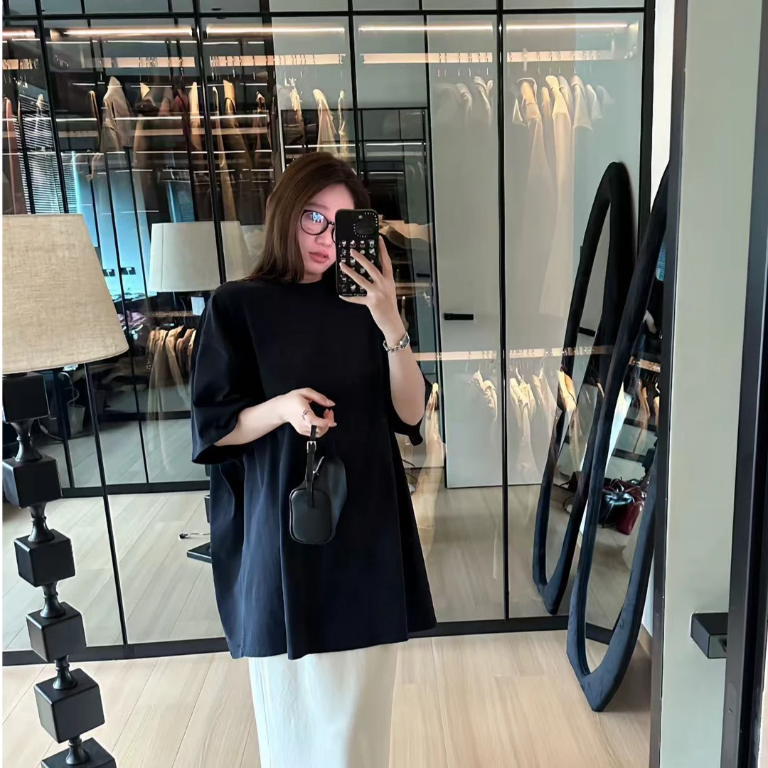 LA oversize 设计感 松弛大廓形 T恤裙 31032