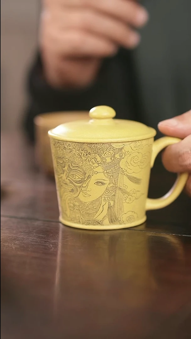 茶杯紫砂扎基拉姆-盖杯-黄金段泥