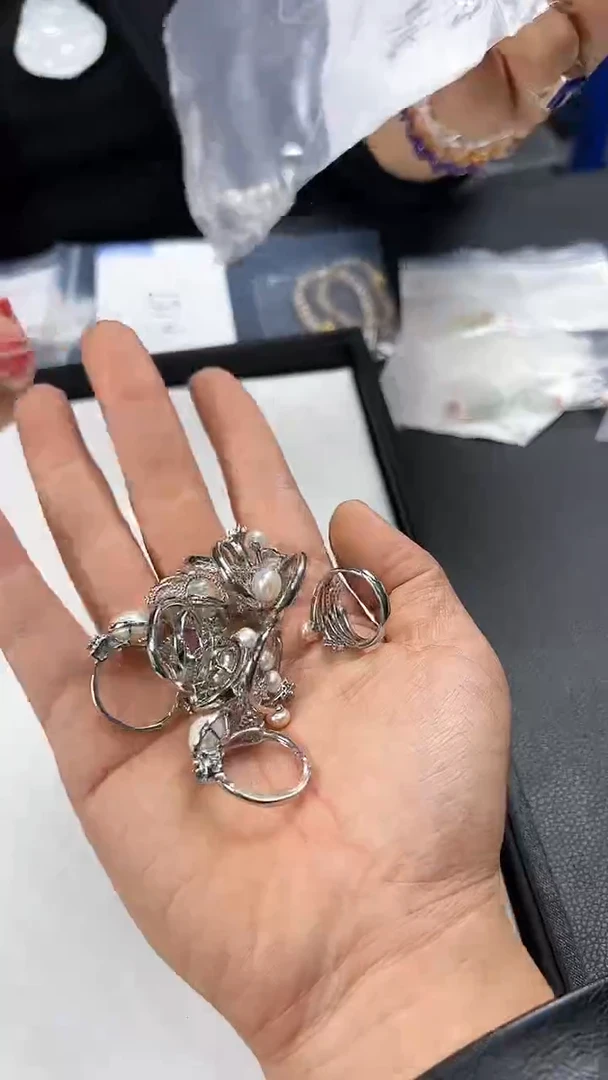 【闪购商品】淡水珍珠戒指未镶嵌珍珠戒指多样性发一