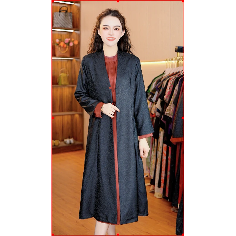 7080-34新款女士长袖风衣