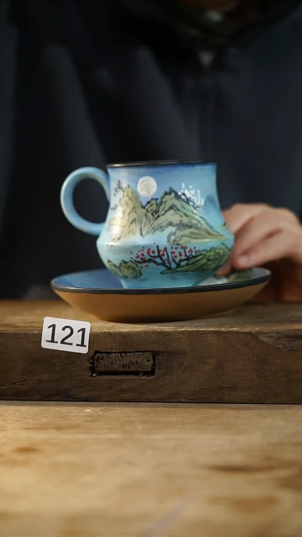 瓷片设计师手作！！！知名设计师系列！！！！咖啡杯一杯一碟