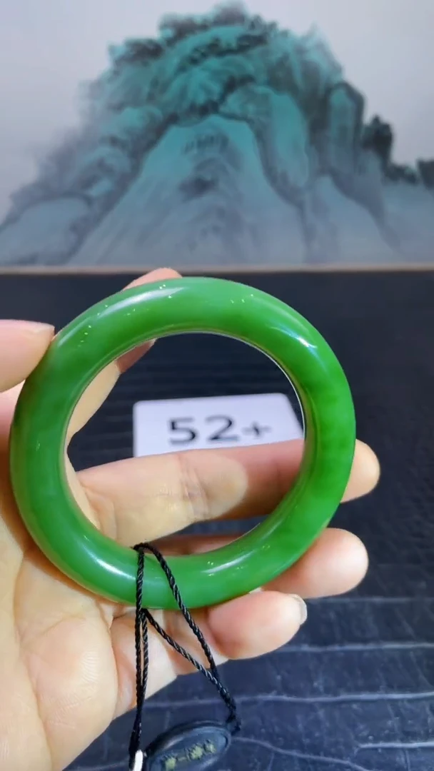 未镶嵌手镯和田玉（碧玉）黄****茶52+