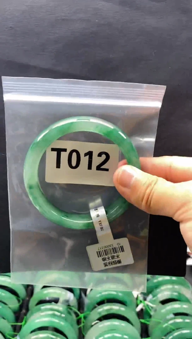 未镶嵌手镯石英质玉（非洲翠）61圈口T012