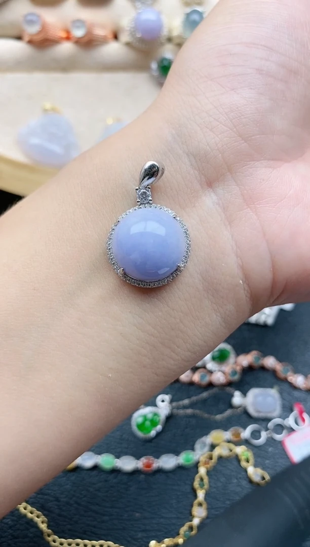翡翠戒指银S925镶嵌1111