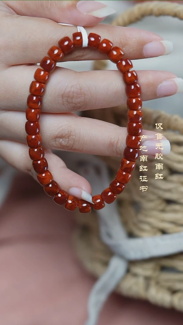 未镶嵌手串南红玛瑙刘****4火焰@@SCHY单-6m直切手工