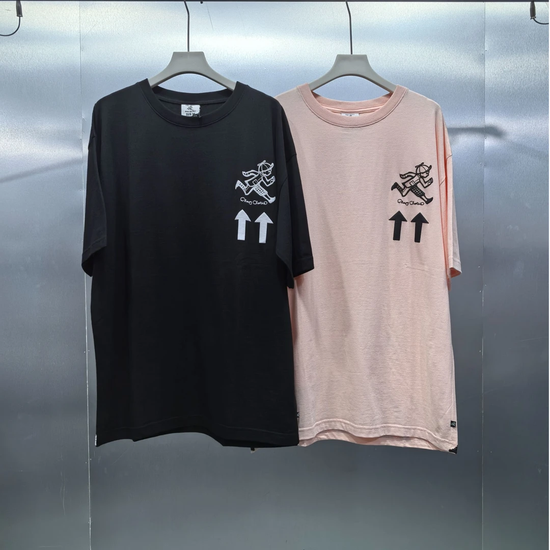 P02-41424-PLA夏季后背奔跑印花时尚圆领半袖