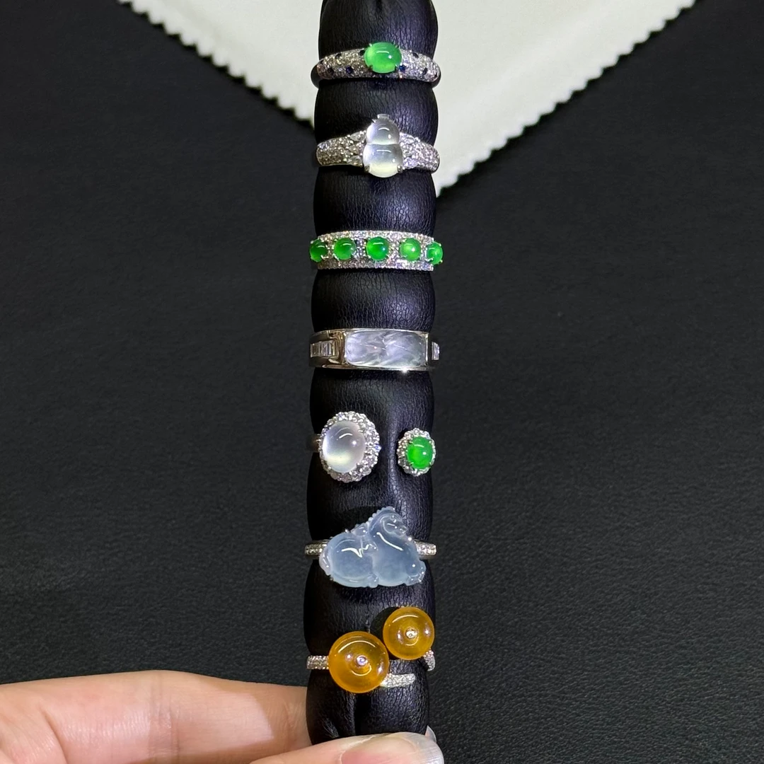 翡翠戒指1件-18K金-多样性发货只发一件-BL21-XR|CXQ21