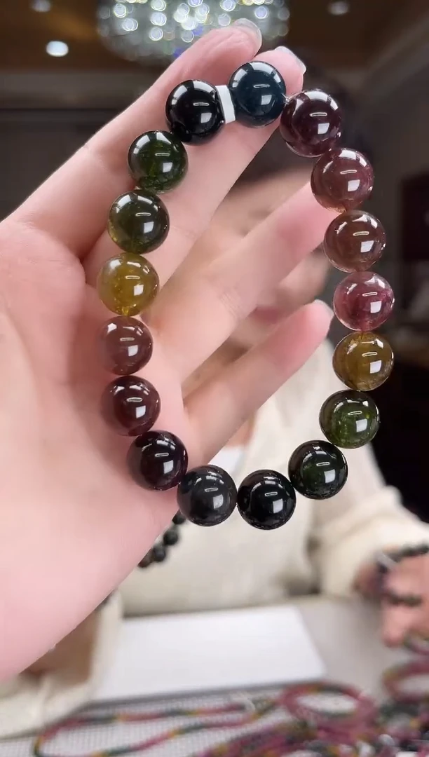 未镶嵌/碧玺手串12mm+单圈多样性发货