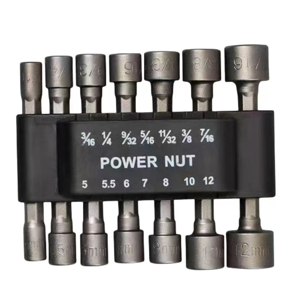 强力六角无磁套筒头电动电钻螺丝批头套装