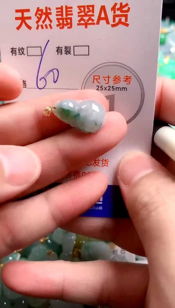翡翠18K金镶嵌颈饰14003248