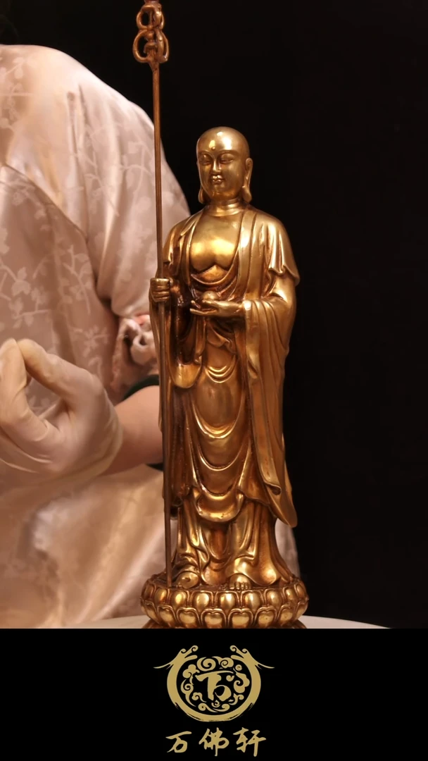 铜器摆件地藏36高666
