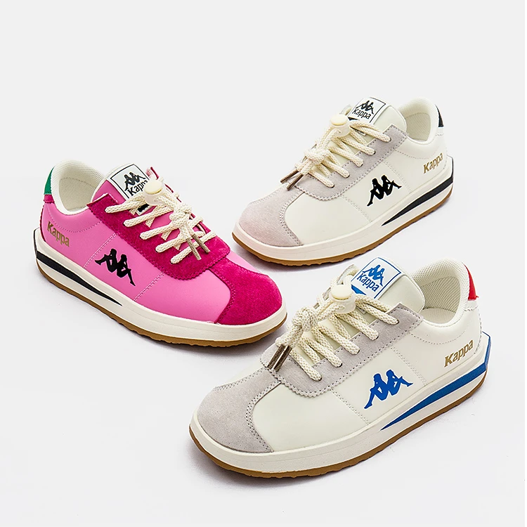 kappa卡帕女板鞋低帮休闲鞋运动鞋新款男鞋子德训鞋春季时尚潮流