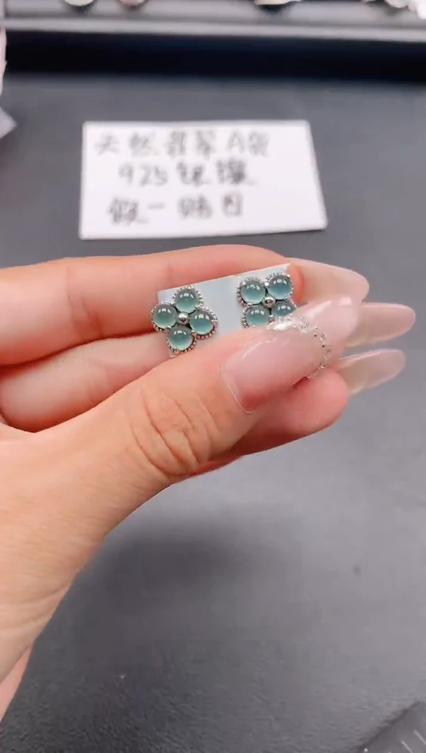 银S925镶嵌戒指翡翠111