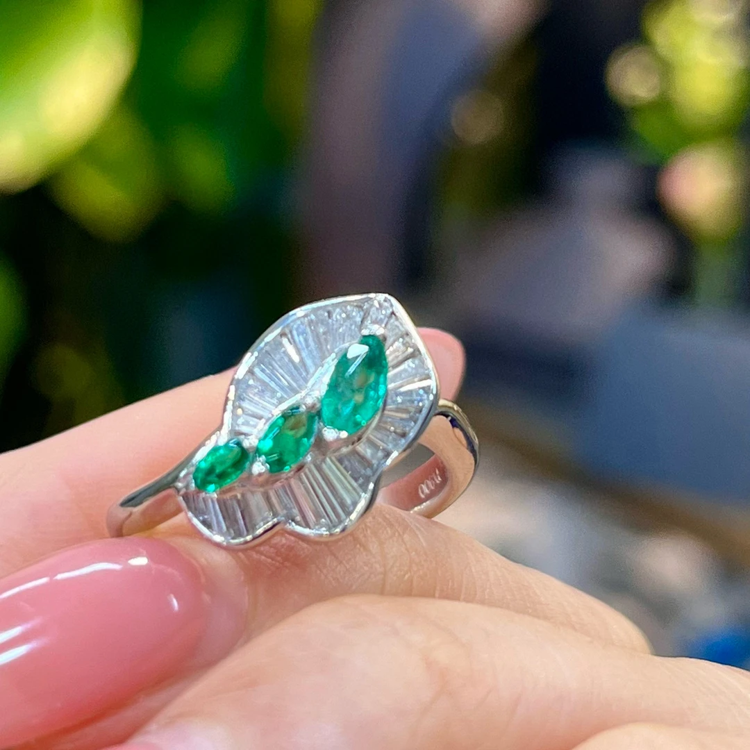 【暹罗珠宝】天然祖母绿戒指 55872