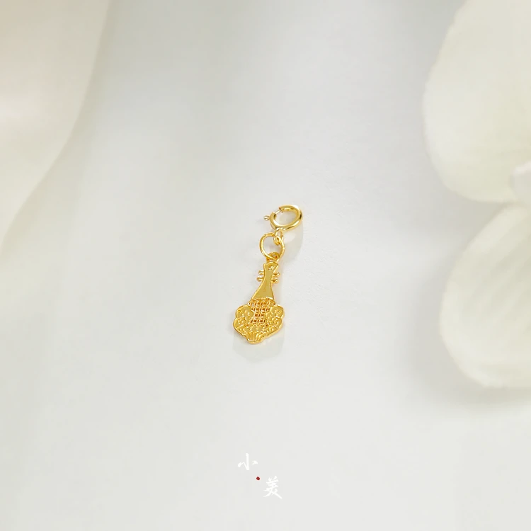 18K金琵琶配件吊坠 G80874