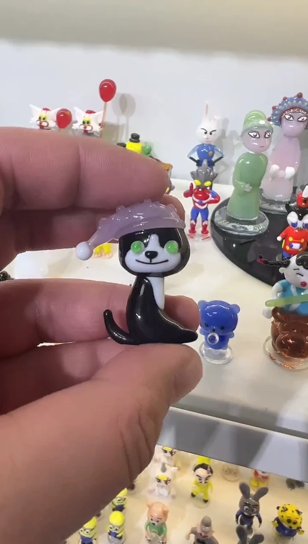 手工艺品琉璃晚安猫