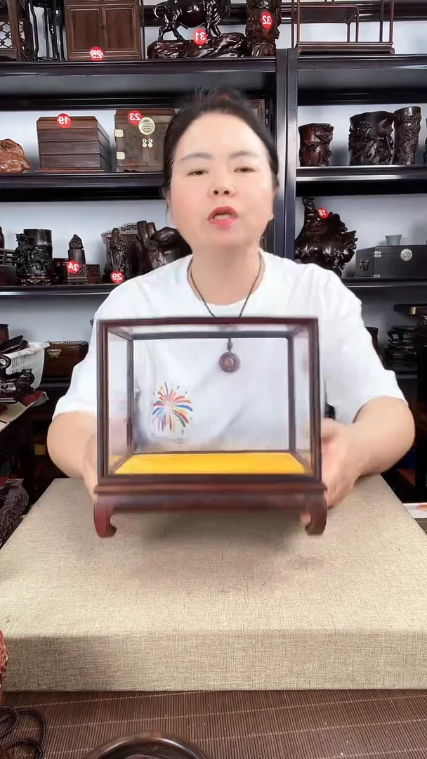 木玻璃罩2号老李红木店工艺品