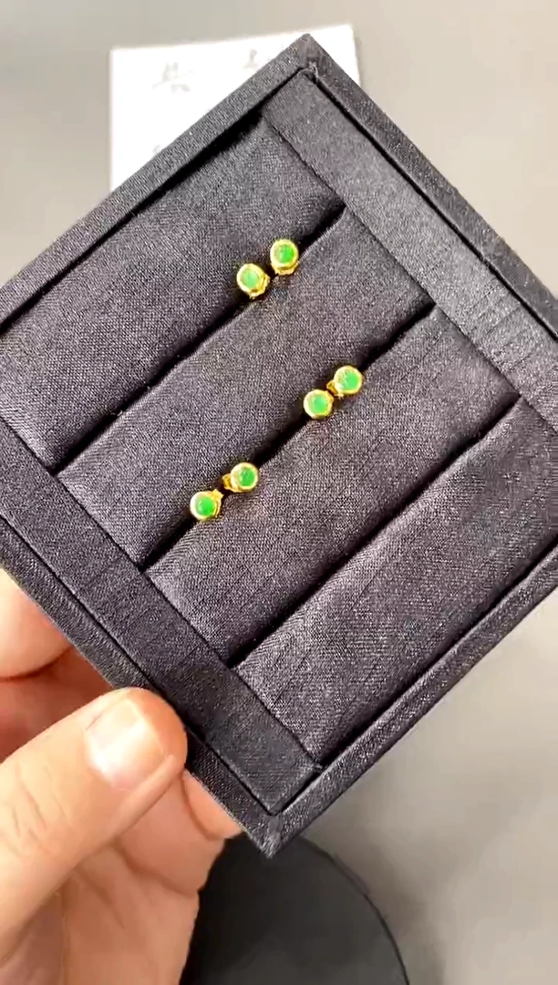 【闪购商品】翡翠耳饰银S925镀金镶嵌买断价（多样性只发其一）