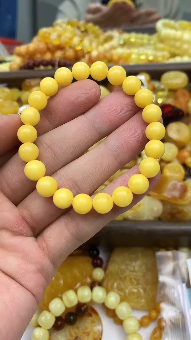 裸石蜜蜡未镶嵌手串卡8