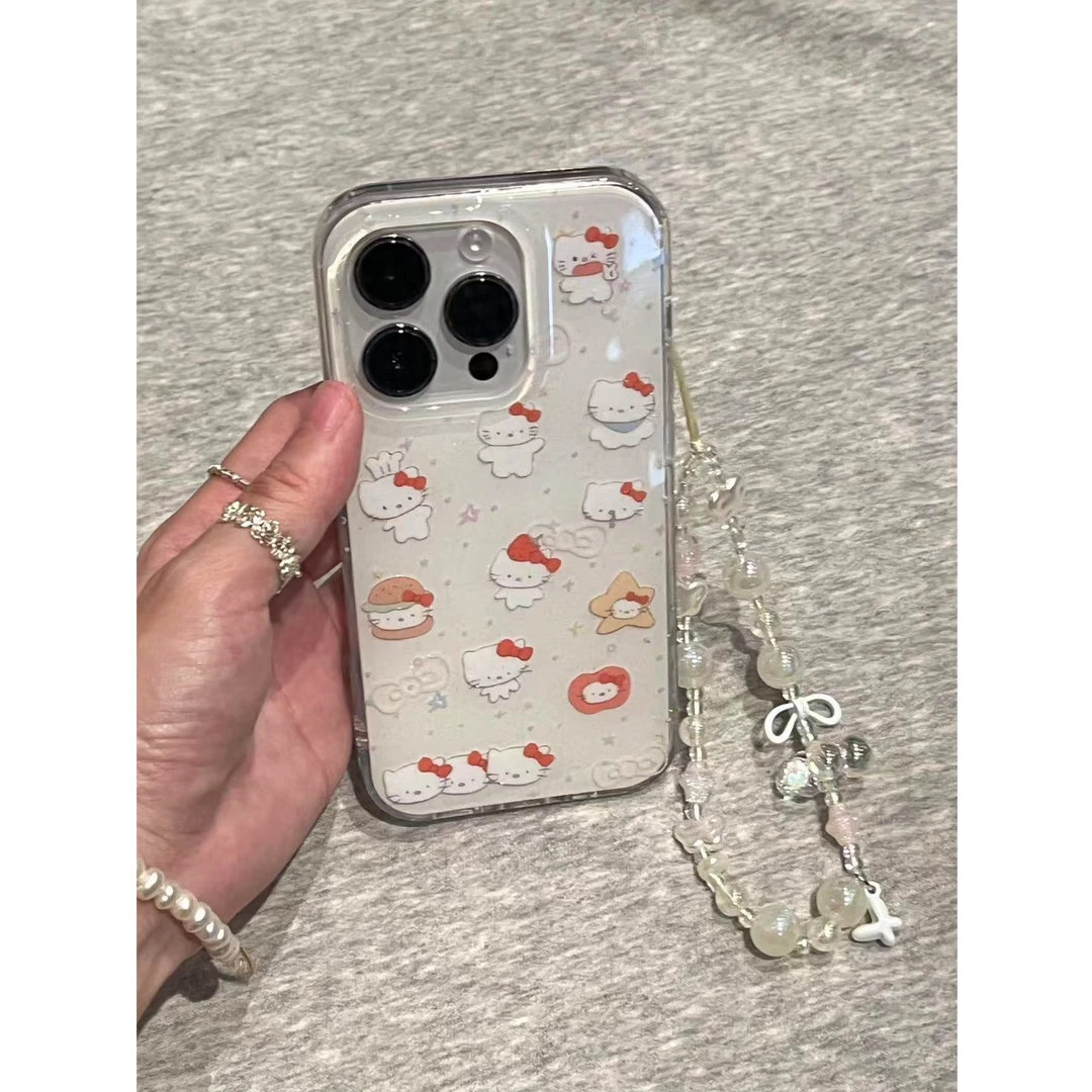 卡通汉堡kt猫适用苹果16手机壳华为oppo小米vivo荣耀一加全包女软