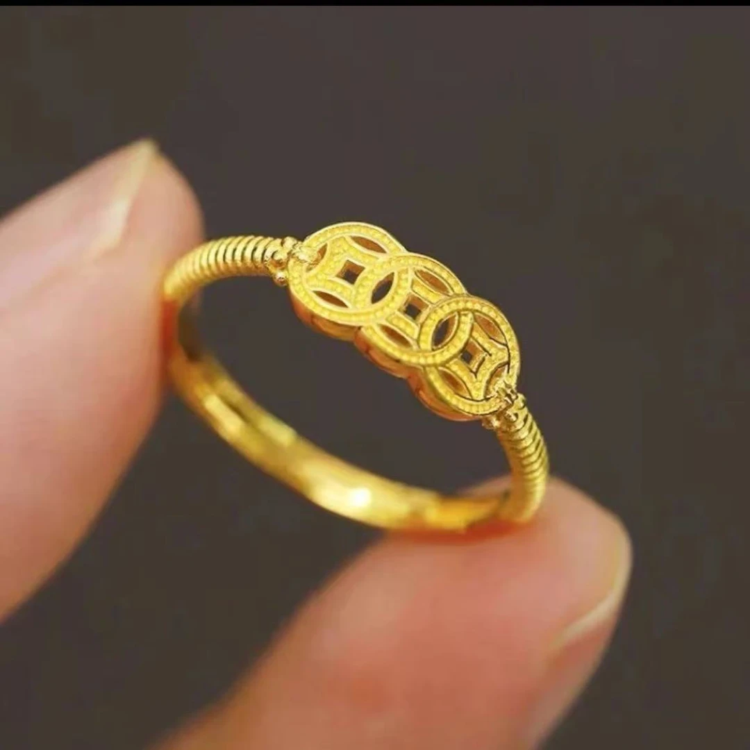 【新年福利】新中式国潮转运钱币有钱在手戒指男女同款A