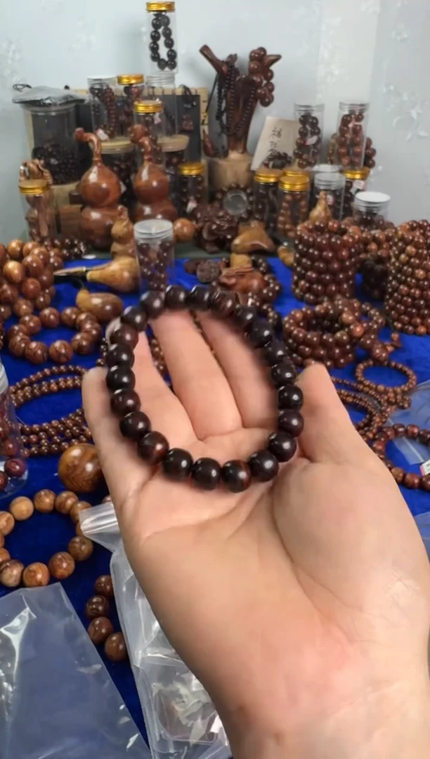 手串/手链黄花梨/降香黄檀0.9×1.0规格紫油梨老料海黄手串