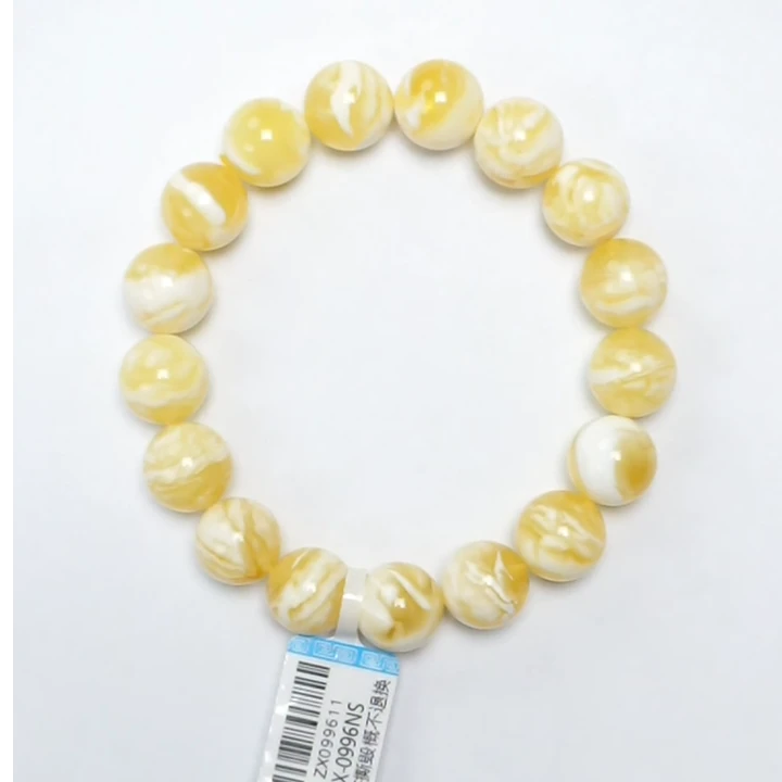 【七七八珠宝】金妖白圆珠素串11mm