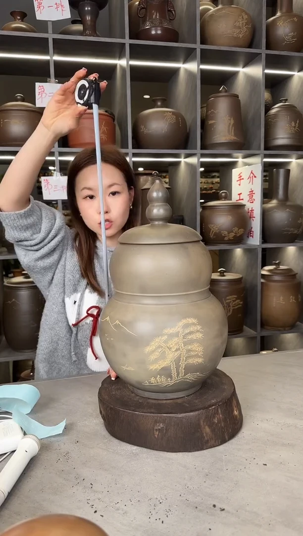 【闪购商品】罐本陶手作泥兴陶3-4斤装葫芦罐手工痕迹