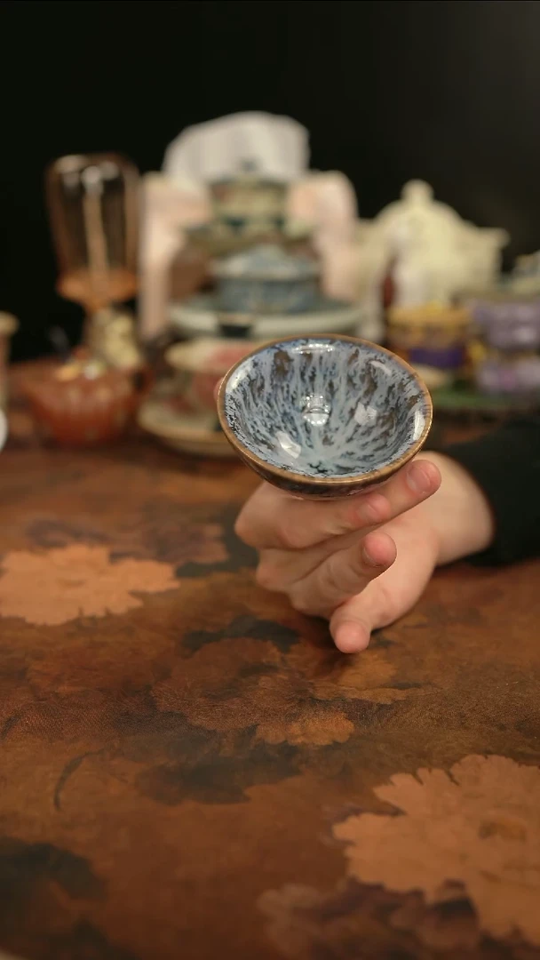 摩吉陶陶闪拍链接 窑变斗笠杯