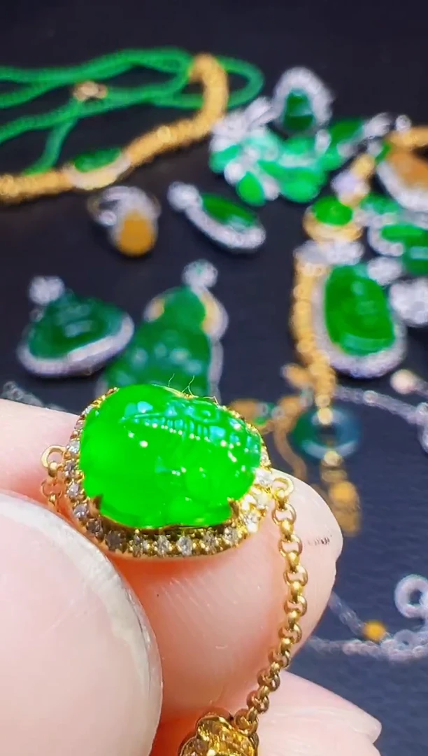 18K金镶嵌手链翡翠风****6翡翠