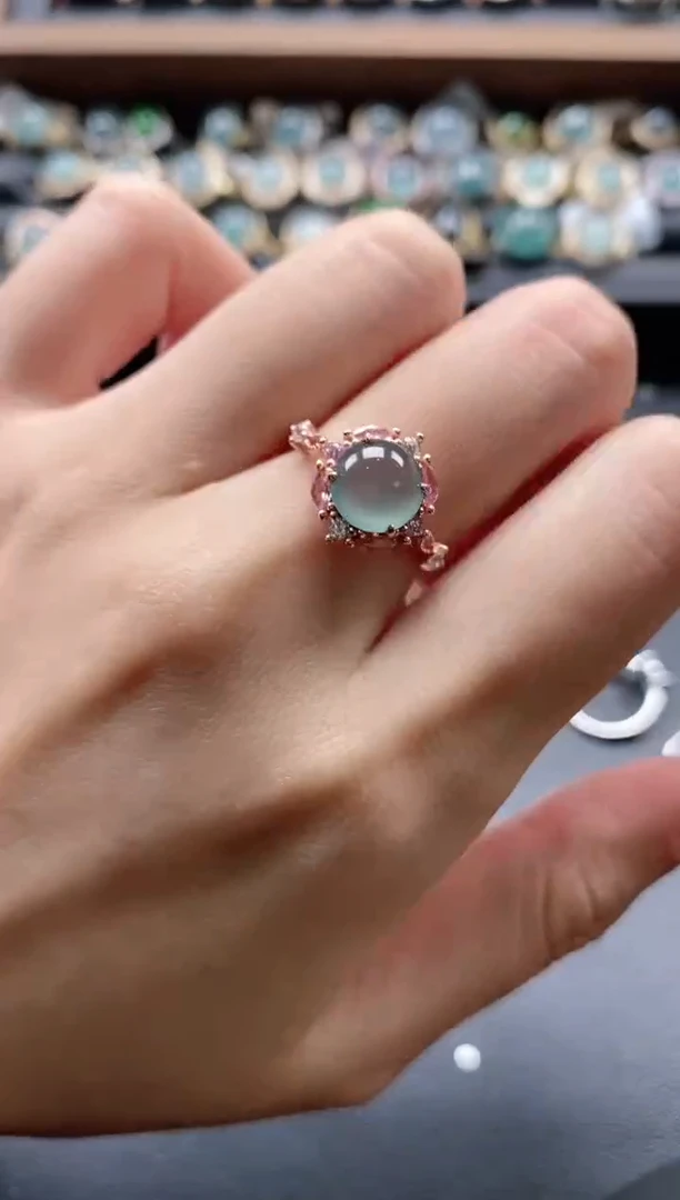 【闪购商品】翡翠戒指银S925镶嵌5151-20