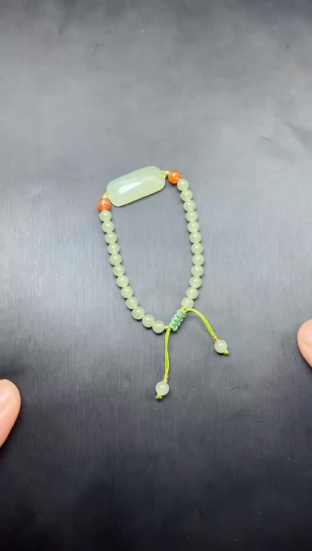 手绳未镶嵌和田玉06晴水无事牌手绳