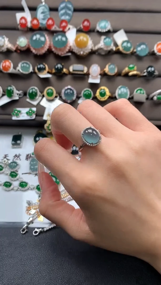 【闪购商品】翡翠戒指银S925镶嵌312323123