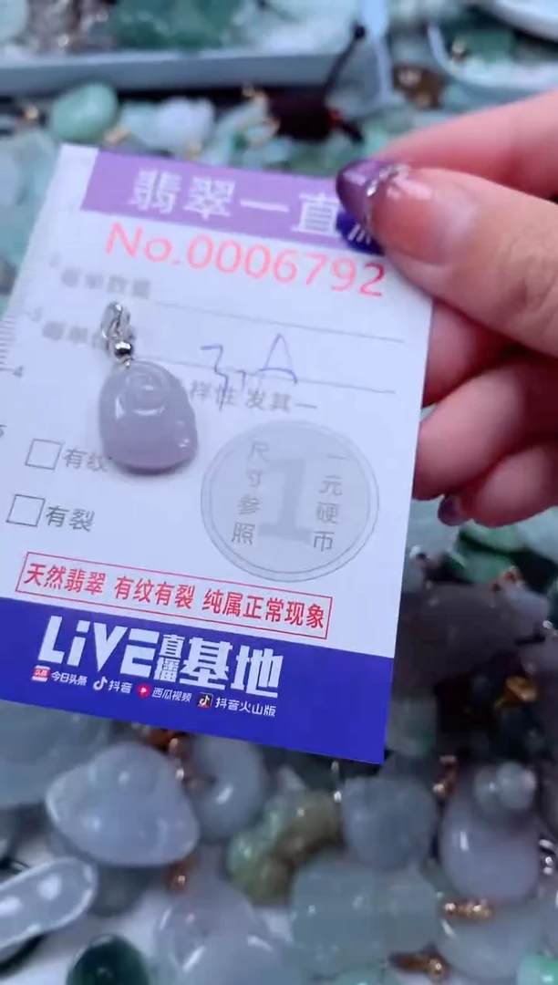 翡翠未镶嵌吊坠(不含链)6792