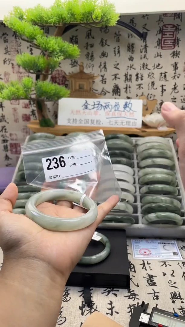 石英质玉（天山翠）手镯未镶嵌236