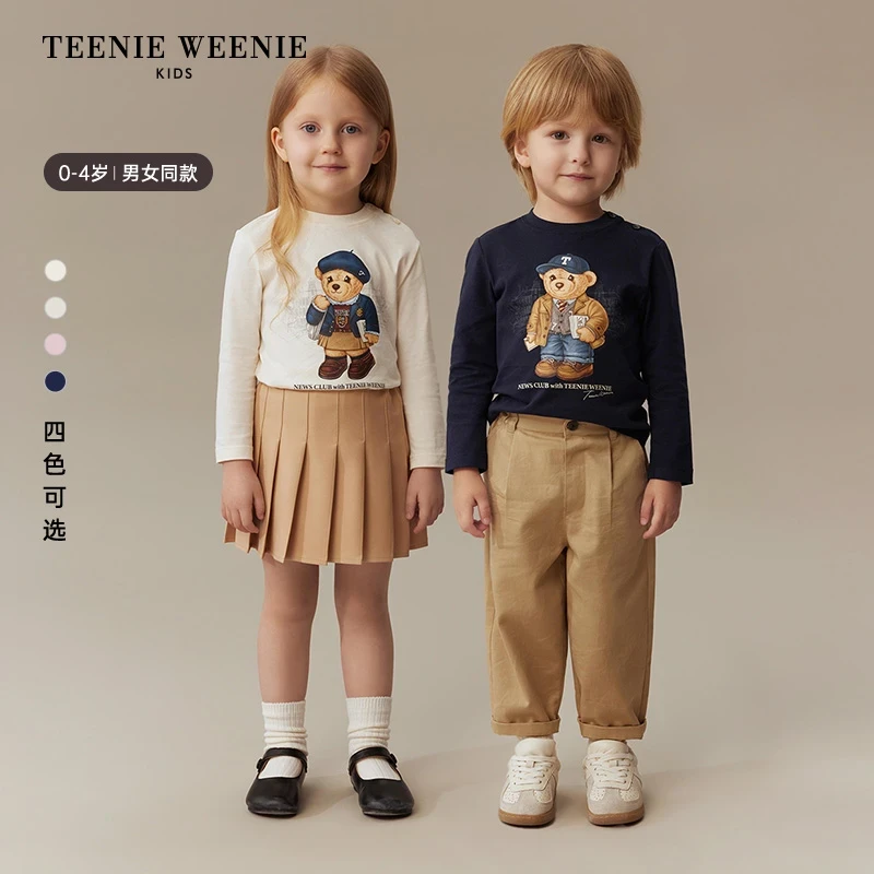 TeenieWeenieKids小熊童装宝宝纯棉印花长袖T恤T0/TKLA257899H