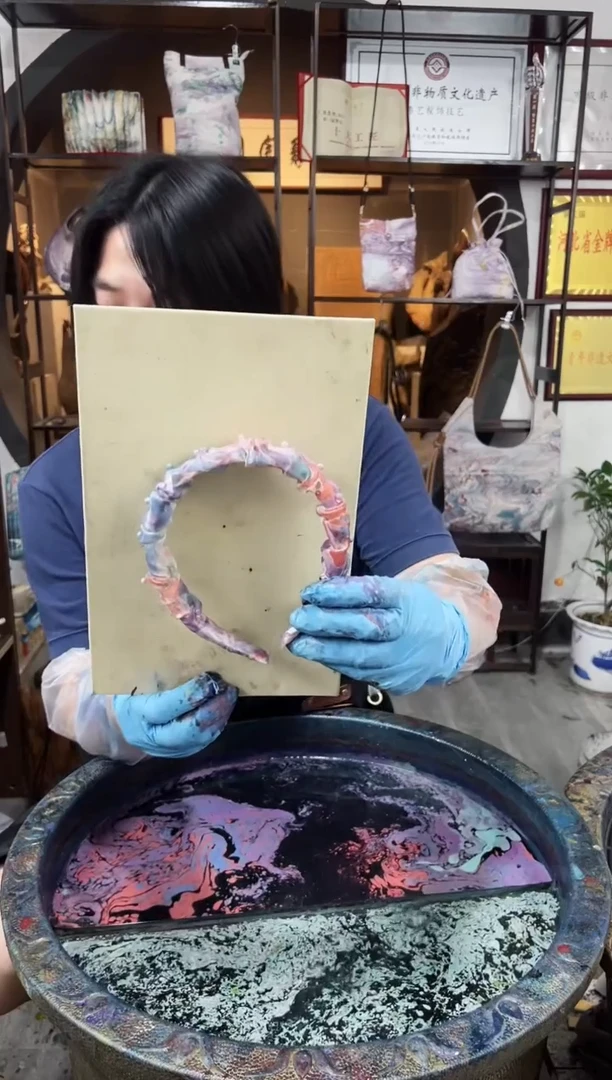 162非遗大漆漂漆发箍