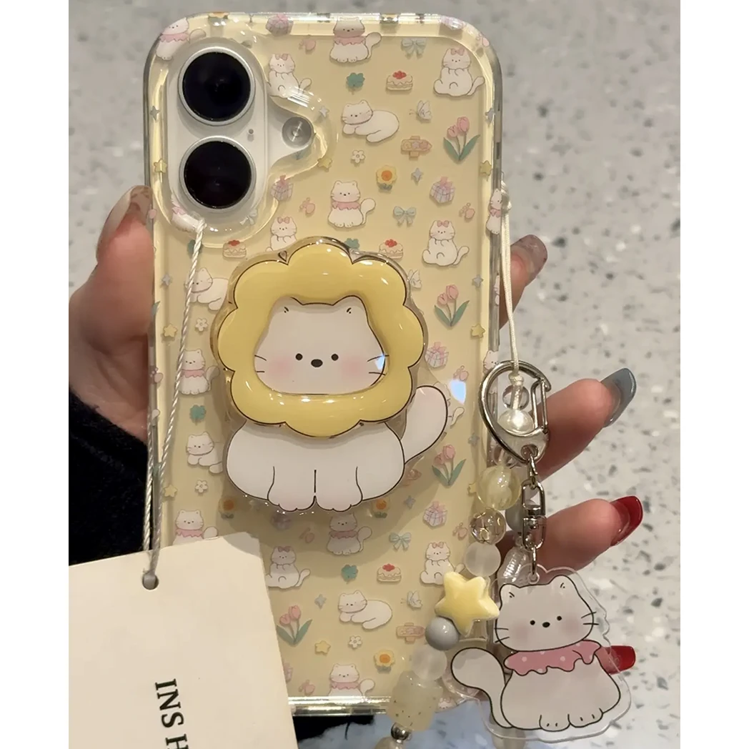 向日葵猫适用苹果iphone16小米15苹果15防摔vivo华为oppo手机壳女