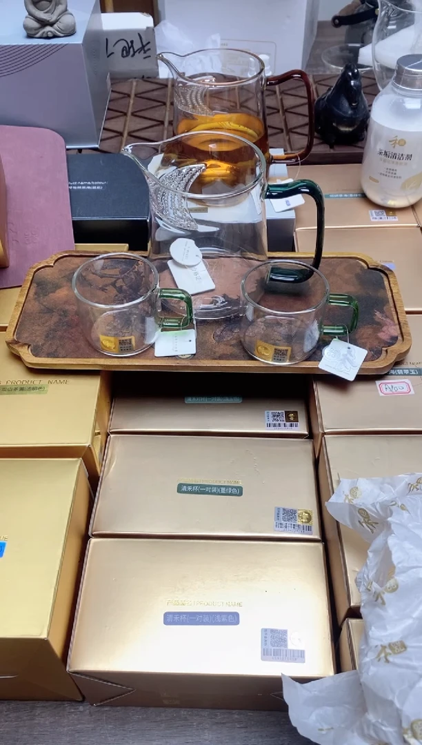 【闪购商品】风谜新月茶器墨绿色+禾器清禾杯墨绿色