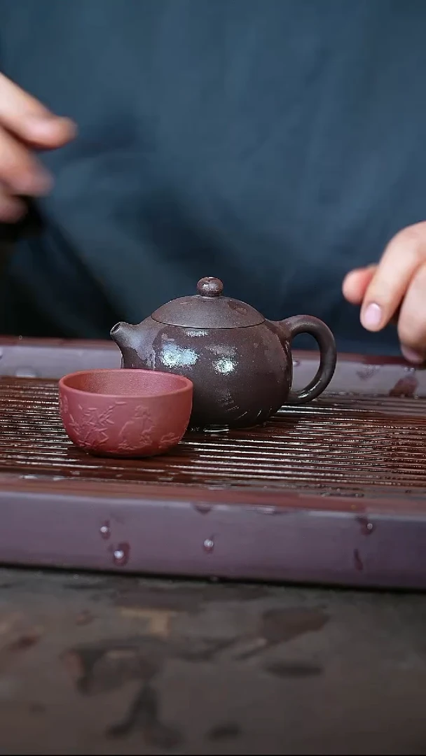 紫砂紫泥西施紫砂