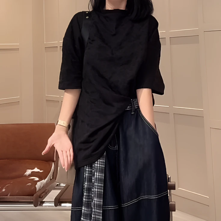 ZUOXIAOQI沙画极简T恤QQ（衣长72-74/胸围126-134）