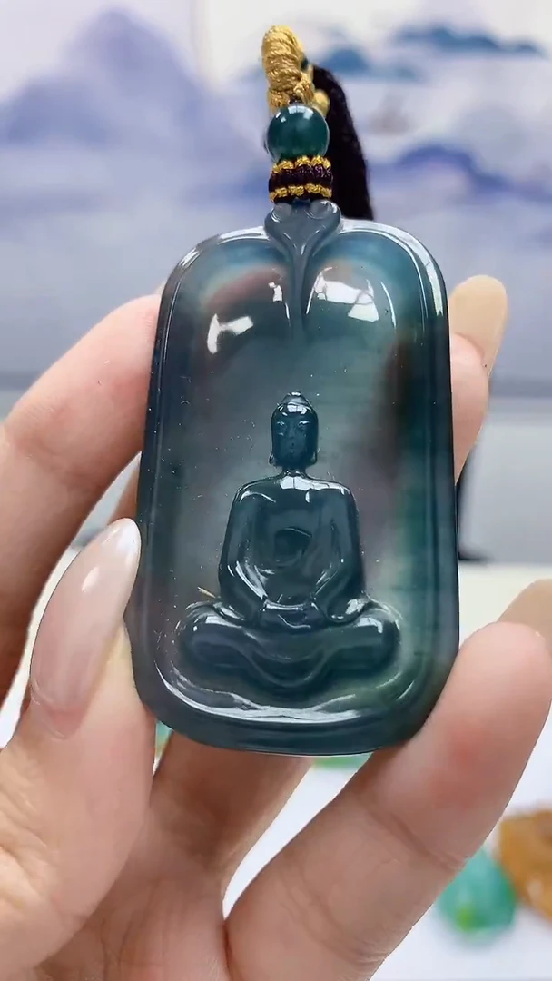 未镶嵌定制翡翠4868xx-毛货挂件48