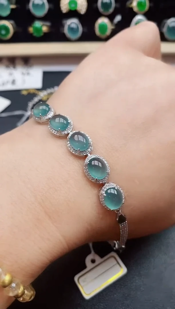 翡翠戒指银S925镶嵌123321