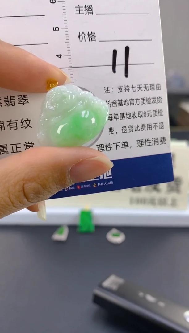 【闪购商品】翡翠颈饰18K金镶嵌天然A货翡翠