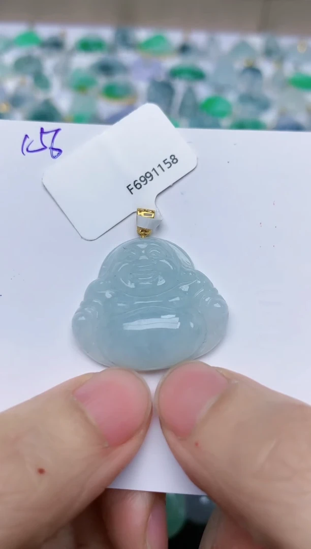 【闪购商品】翡翠颈饰18K金镶嵌天然翡翠A货