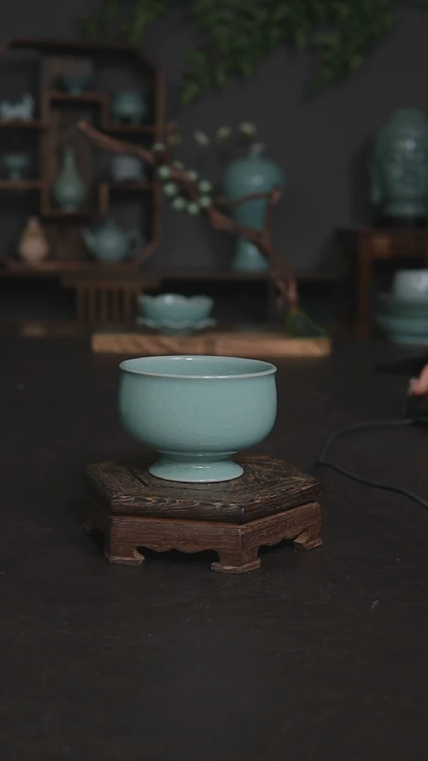 摆件陶手工胎高足杯全品