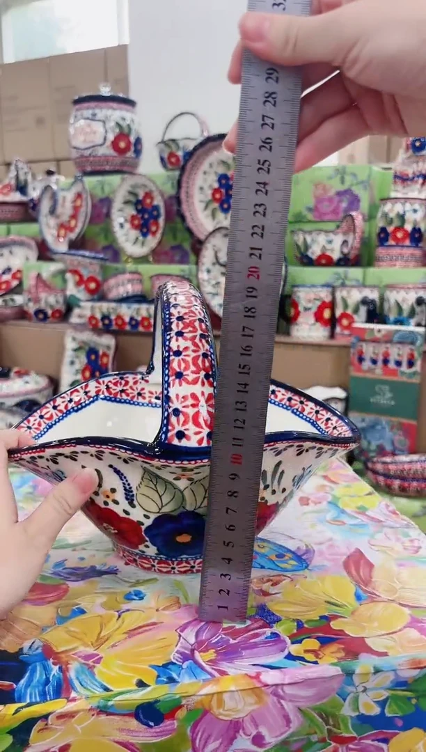 瓷西里西亚（红凤尾）-翻边提篮