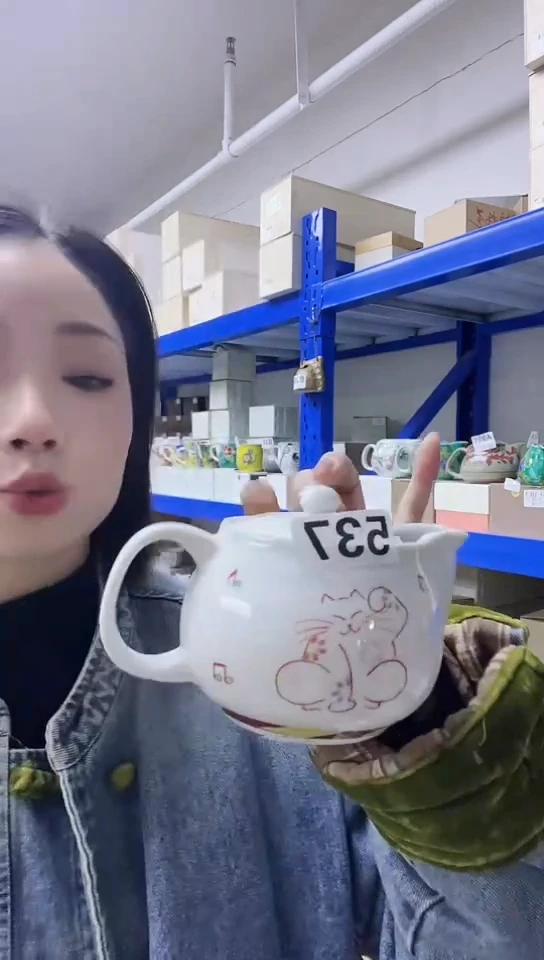 【闪购商品】瓷片日本进口瓷器九谷537壶